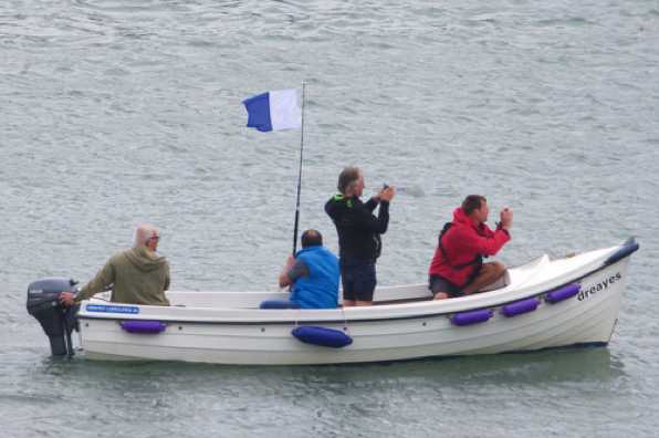 27 June 2020 - 10-26-56
The crew of the safety boat looked snug and warm. Mind you, when the rain came later.......
-------------------------------------------
Swim across river Dart, Dartmouth